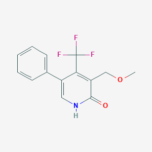 molecular formula C14H12F3NO2 B6313141 2-Hydroxy-5-phenyl-4-trifluoromethyl-3-pyridine carboxylic acid methyl ester CAS No. 1858242-56-4