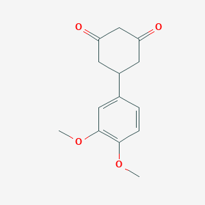 molecular formula C14H16O4 B063132 5-(3,4-Dimethoxyphenyl)cyclohexane-1,3-dione CAS No. 190064-28-9