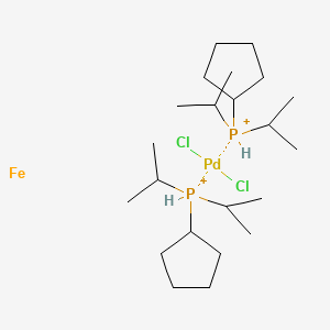molecular formula C22H36Cl2FeP2Pd B6313428 Cyclopenta-1,3-dien-1-yl-di(propan-2-yl)phosphane;iron(2+);palladium(2+);dichloride CAS No. 215788-65-1