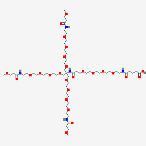 molecular formula C56H107N5O26 B6313488 15,22,38-Trioxo-20,20-bis(15-oxo-2,5,8,11,18-pentaoxa-14-azanonadecan-19-yl)-2,5,8,11,18,25,28,31,34-nonaoxa-14,21,37-triazadotetracontan-42-oic acid CAS No. 1333154-71-4