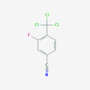 molecular formula C8H3Cl3FN B6313545 3-Fluoro-4-(trichloromethyl)benzonitrile CAS No. 1301739-81-0