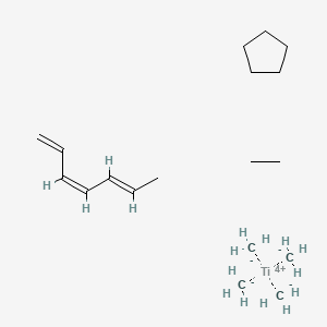 molecular formula C18H38Ti B6313618 carbanide;cyclopentane;ethane;(3Z,5E)-hepta-1,3,5-triene;titanium(4+) CAS No. 51203-49-7