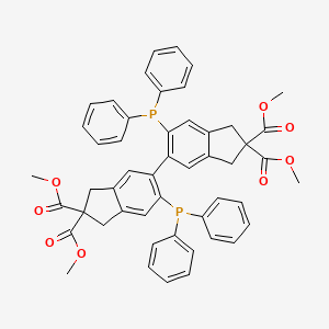 molecular formula C50H44O8P2 B6313676 tetramethyl 6,6'-bis(diphenylphosphanyl)-1,1',3,3'-tetrahydro-2H,2'H-[5,5'-biindene]-2,2,2',2'-tetracarboxylate CAS No. 959864-39-2