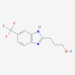 molecular formula C11H11F3N2O B063137 3-[6-(trifluoromethyl)-1H-benzimidazol-2-yl]propan-1-ol CAS No. 175135-15-6