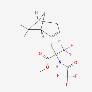 molecular formula C16H19F6NO3 B6313778 Methyl 2-[(6,6-dimethylbicyclo[3.1.1]hept-2-en-2-yl)methyl]-3,3,3-trifluoro-2-[(trifluoroacetyl)amino]propanoate CAS No. 1262416-16-9