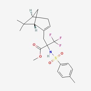 molecular formula C21H26F3NO4S B6313779 methyl 2-[[(1S,5R)-6,6-dimethyl-2-bicyclo[3.1.1]hept-2-enyl]methyl]-3,3,3-trifluoro-2-[(4-methylphenyl)sulfonylamino]propanoate CAS No. 1262415-86-0