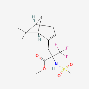 molecular formula C15H22F3NO4S B6313783 methyl 2-[[(1S,5R)-6,6-dimethyl-2-bicyclo[3.1.1]hept-2-enyl]methyl]-3,3,3-trifluoro-2-(methanesulfonamido)propanoate CAS No. 399550-62-0