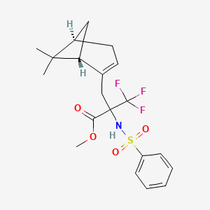 molecular formula C20H24F3NO4S B6313791 methyl 2-(benzenesulfonamido)-2-[[(1S,5R)-6,6-dimethyl-2-bicyclo[3.1.1]hept-2-enyl]methyl]-3,3,3-trifluoropropanoate CAS No. 399550-63-1