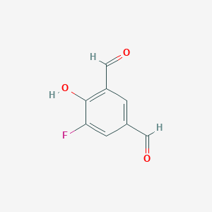 molecular formula C8H5FO3 B6313898 5-Fluoro-4-hydroxyisophthaldialdehyde CAS No. 1262415-15-5