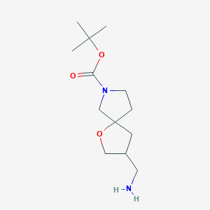 molecular formula C13H24N2O3 B6314042 tert-Butyl 3-(aminomethyl)-1-oxa-7-azaspiro[4.4]nonane-7-carboxylate CAS No. 1341035-92-4