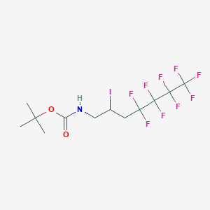 molecular formula C12H15F9INO2 B6314133 tert-Butyl (4,4,5,5,6,6,7,7,7-nonafluoro-2-iodoheptyl)carbamate CAS No. 1301739-79-6