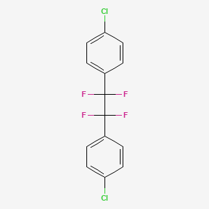molecular formula C14H8Cl2F4 B6314177 Benzene,1,1'-(1,1,2,2-tetrafluoro-1,2-ethanediyl)bis[4-chloro- CAS No. 791-57-1