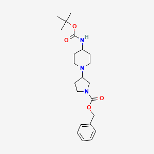 molecular formula C22H33N3O4 B6314567 tert-Butyl 1-(1-((benzyloxy)carbonyl) pyrrolidin-3-yl)piperidin-4-ylcarbamate CAS No. 1823288-48-7