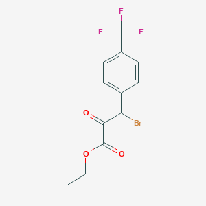 molecular formula C12H10BrF3O3 B6314607 Ethyl 3-bromo-2-oxo-3-(4-(trifluoromethyl)phenyl)propanoate CAS No. 905807-87-6