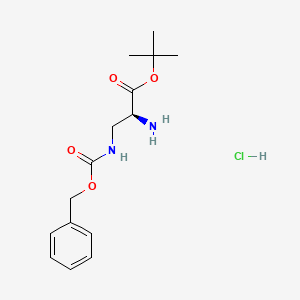 molecular formula C15H23ClN2O4 B6314834 Cbz-beta-Amino-L-alanine tert-butyl ester hydrochloride CAS No. 174796-88-4