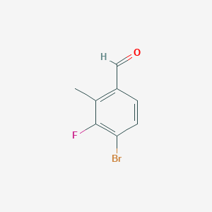 molecular formula C8H6BrFO B6314907 4-Bromo-3-fluoro-2-methylbenzaldehyde CAS No. 1807174-19-1