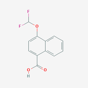 molecular formula C12H8F2O3 B6314922 1-(Difluoromethoxy)naphthalene-4-carboxylic acid CAS No. 1261884-90-5