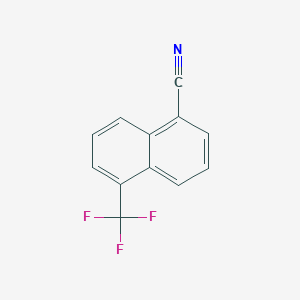 molecular formula C12H6F3N B6314956 1-Cyano-5-(trifluoromethyl)naphthalene CAS No. 1261455-99-5
