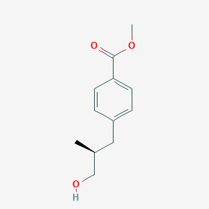 molecular formula C12H16O3 B063150 Methyl 4-[(2S)-3-hydroxy-2-methylpropyl]benzoate CAS No. 170955-25-6