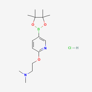 molecular formula C15H26BClN2O3 B6315017 6-(2-(Dimethylamino)ethoxy)pyridine-3-boronic acid pinacol ester hydrochloride CAS No. 2379560-93-5