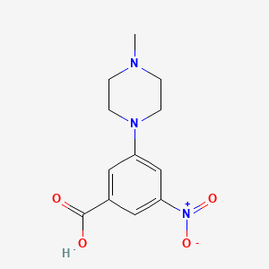 molecular formula C12H15N3O4 B6315033 3-(4-Methylpiperazin-1-yl)-5-nitrobenzoic acid CAS No. 851528-03-5