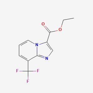 molecular formula C11H9F3N2O2 B6315053 Ethyl 8-(trifluoromethyl)imidazo[1,2-a]pyridine-3-carboxylate CAS No. 1860802-59-0