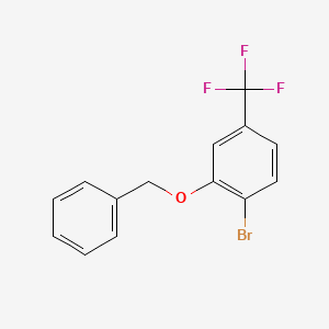molecular formula C14H10BrF3O B6315120 3-Benzyloxy-4-bromobenzotrifluoride CAS No. 1429027-74-6