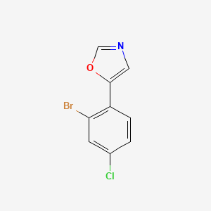 molecular formula C9H5BrClNO B6315123 5-(2-Bromo-4-chlorophenyl)-1,3-oxazole CAS No. 1834596-58-5