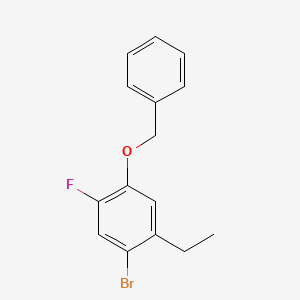 molecular formula C15H14BrFO B6315139 1-(Benzyloxy)-4-bromo-5-ethyl-2-fluorobenzene CAS No. 1825308-38-0