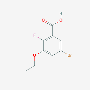 molecular formula C9H8BrFO3 B6315319 5-Bromo-3-ethoxy-2-fluorobenzoic acid CAS No. 1801516-14-2