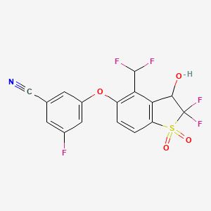 3-[[4-(Difluoromethyl)-2,2-difluoro-3-hydroxy-1,1-dioxo-3H-benzothiophen-5-yl]oxy]-5-fluoro-benzonitrile