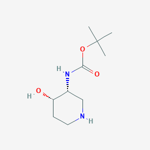 molecular formula C10H20N2O3 B6315374 tert-Butyl N-[(3R,4S)-4-hydroxypiperidin-3-yl]carbamate CAS No. 1549812-78-3