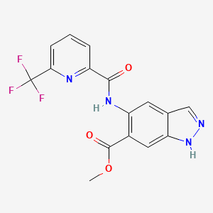 Methyl 5-[[6-(trifluoromethyl)pyridine-2-carbonyl]amino]-1H-indazole-6-carboxylate