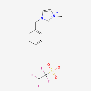 molecular formula C13H14F4N2O3S B6315424 1-Benzyl-3-methylimidazolium 1,1,2,2-tetrafluoroethanesulfonate;  98% CAS No. 2407989-85-7
