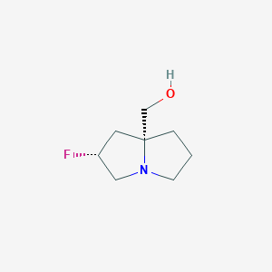 molecular formula C8H14FNO B6315430 [(2R,8R)-2-Fluoro-1,2,3,5,6,7-hexahydropyrrolizin-8-yl]methanol CAS No. 2454490-66-3
