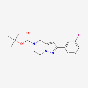 molecular formula C17H20FN3O2 B6315451 tert-Butyl 2-(3-fluorophenyl)-4H,5H,6H,7H-pyrazolo[1,5-a]pyrazine-5-carboxylate CAS No. 1773507-41-7