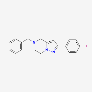 molecular formula C19H18FN3 B6315471 5-Benzyl-2-(4-fluoro-phenyl)-4,5,6,7-tetrahydro-pyrazolo[1,5-a]pyrazine CAS No. 1773507-34-8