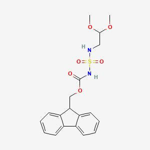 molecular formula C19H22N2O6S B6315491 7-Oxa-3-thia-2,4-diazaoctanoic acid, 6-methoxy-, 9H-fluoren-9-ylmethyl ester, 3,3-dioxide CAS No. 1771804-77-3