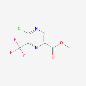 B6315546 Methyl 5-chloro-6-(trifluoromethyl)pyrazine-2-carboxylate CAS No. 1688685-61-1