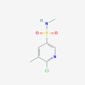 molecular formula C7H9ClN2O2S B6315552 6-Chloro-5-methyl-pyridine-3-sulfonic acid methylamide, 95% CAS No. 1683534-01-1