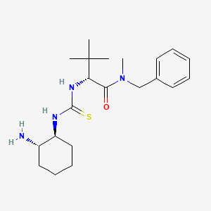molecular formula C21H34N4OS B6315562 (2R)-2-[[[[(1S,2S)-2-氨基环己基]氨基]硫代甲酰基]氨基]-N,3,3-三甲基-N-(苯甲基)丁酰胺，98%，(99% ee) CAS No. 1643699-22-2