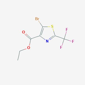 molecular formula C7H5BrF3NO2S B6315702 Ethyl 5-bromo-2-(trifluoromethyl)thiazole-4-carboxylate CAS No. 1639974-42-7