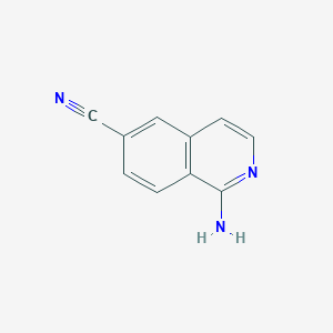 molecular formula C10H7N3 B6315715 1-Aminoisoquinoline-6-carbonitrile CAS No. 1337880-85-9