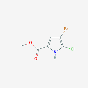 molecular formula C6H5BrClNO2 B6315764 Methyl 4-bromo-5-chloro-1H-pyrrole-2-carboxylate CAS No. 1629633-64-2