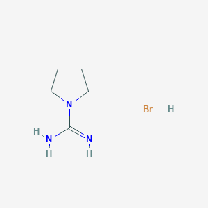molecular formula C5H12BrN3 B063158 Pyrrolidine-1-carboximidamide hydrobromide CAS No. 175277-39-1