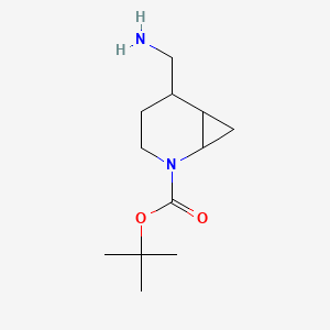 molecular formula C12H22N2O2 B6315956 tert-Butyl 5-(aminomethyl)-2-azabicyclo[4.1.0]heptane-2-carboxylate CAS No. 1895362-82-9