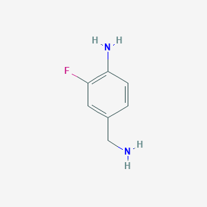 molecular formula C7H9FN2 B6316008 4-(Aminomethyl)-2-fluoroaniline CAS No. 164648-88-8