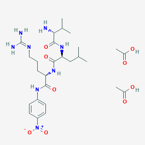 molecular formula C25H42N8O7 B6316065 acetic acid;(2S)-2-[[(2R)-2-amino-3-methylbutanoyl]amino]-N-[(2S)-5-(diaminomethylideneamino)-1-(4-nitroanilino)-1-oxopentan-2-yl]-4-methylpentanamide CAS No. 1565822-19-6
