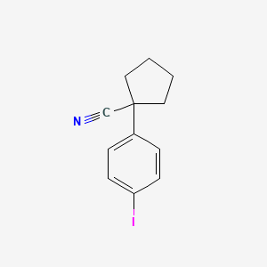 molecular formula C12H12IN B6316079 1-(4-Iodophenyl)cyclopentanecarbonitrile CAS No. 324532-35-6