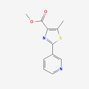 molecular formula C11H10N2O2S B6316255 Methyl 5-methyl-2-(pyridin-3-yl)thiazole-4-carboxylate CAS No. 959578-02-0